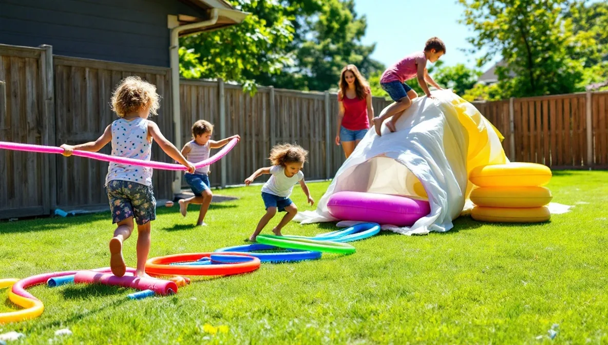 How to Make a Backyard Obstacle Course for Kids This Summer